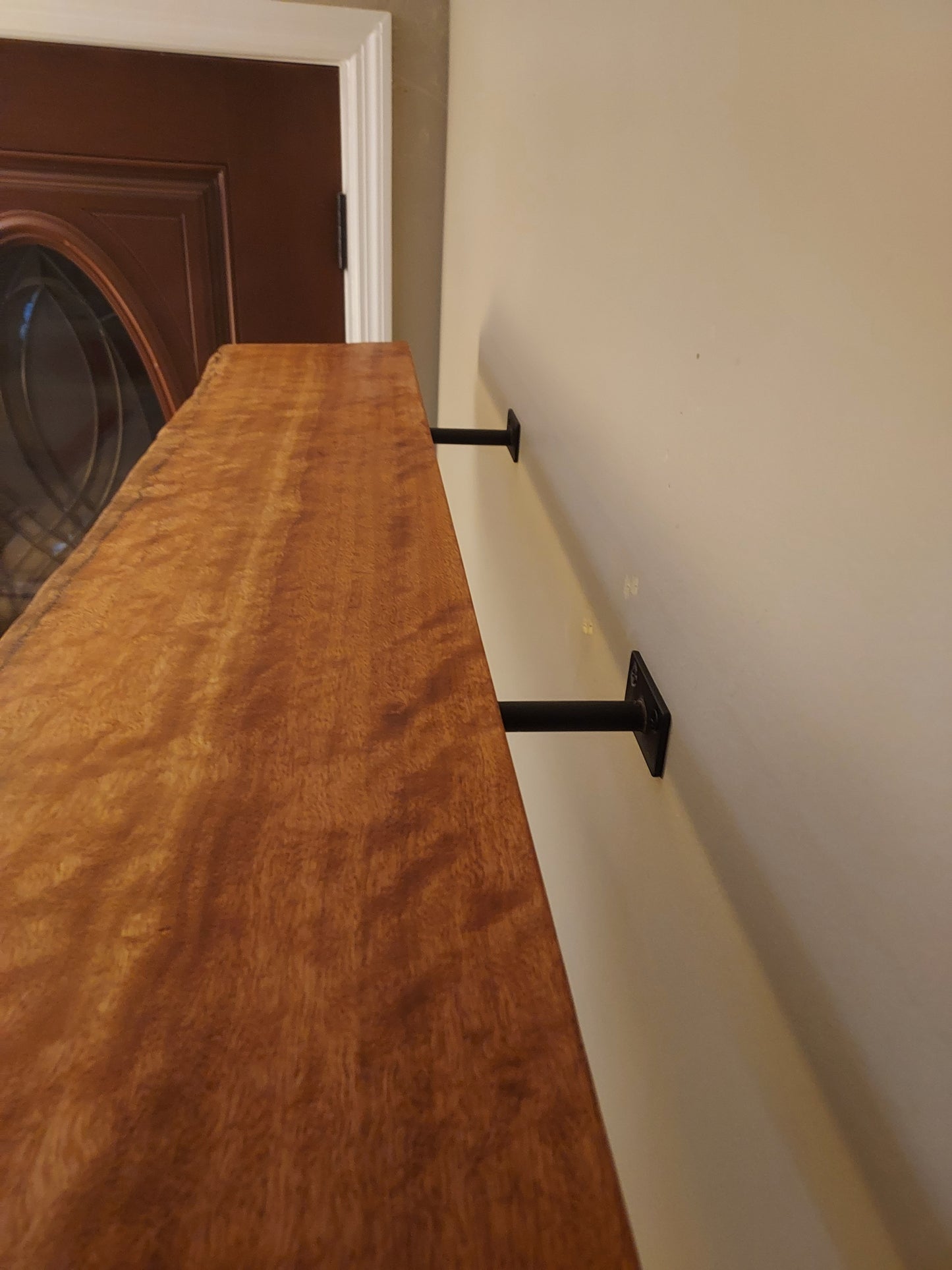 Live Edge Figured Cherry Floating Shelf