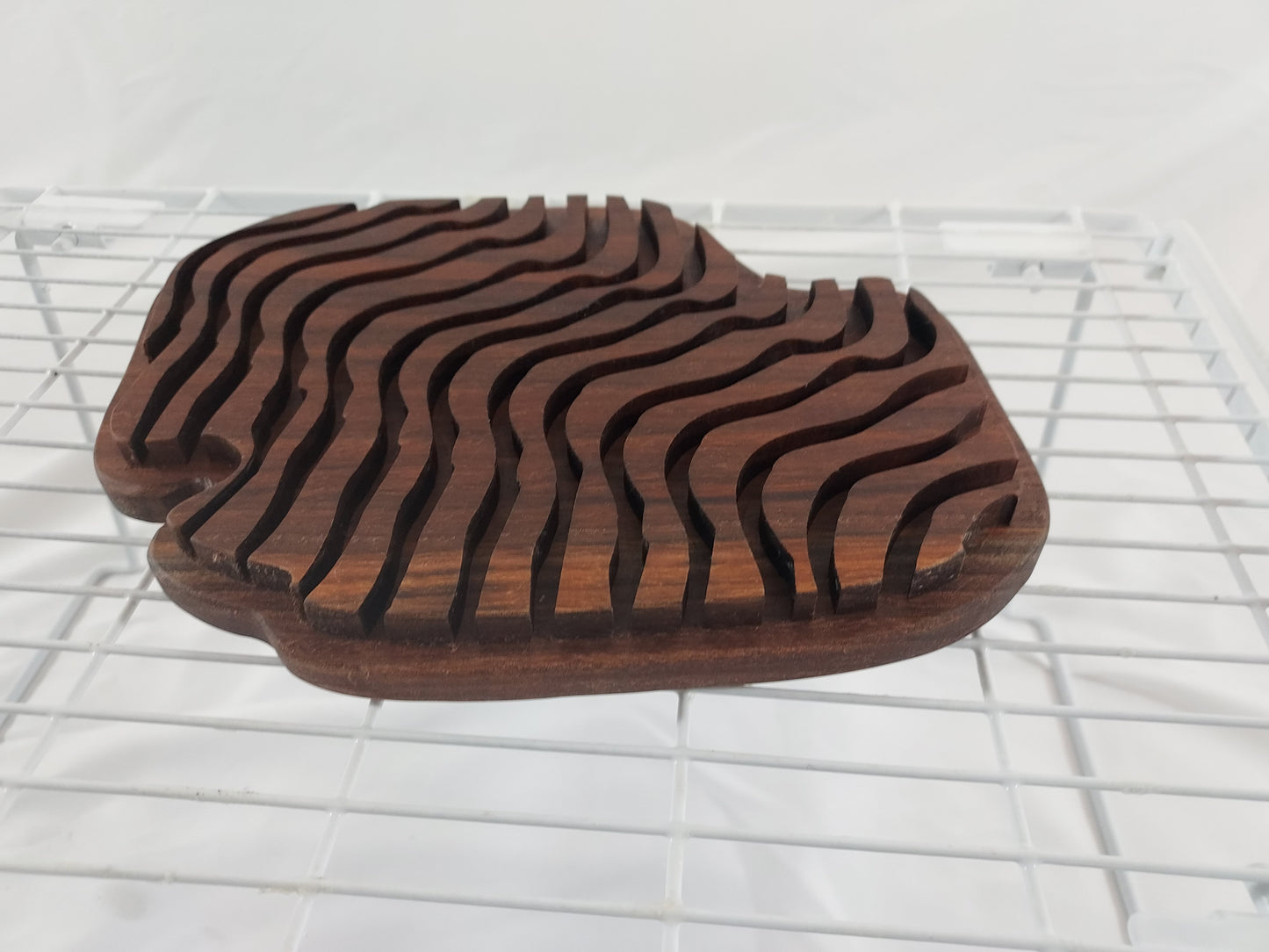 Handcrafted Walnut Wave Trivet