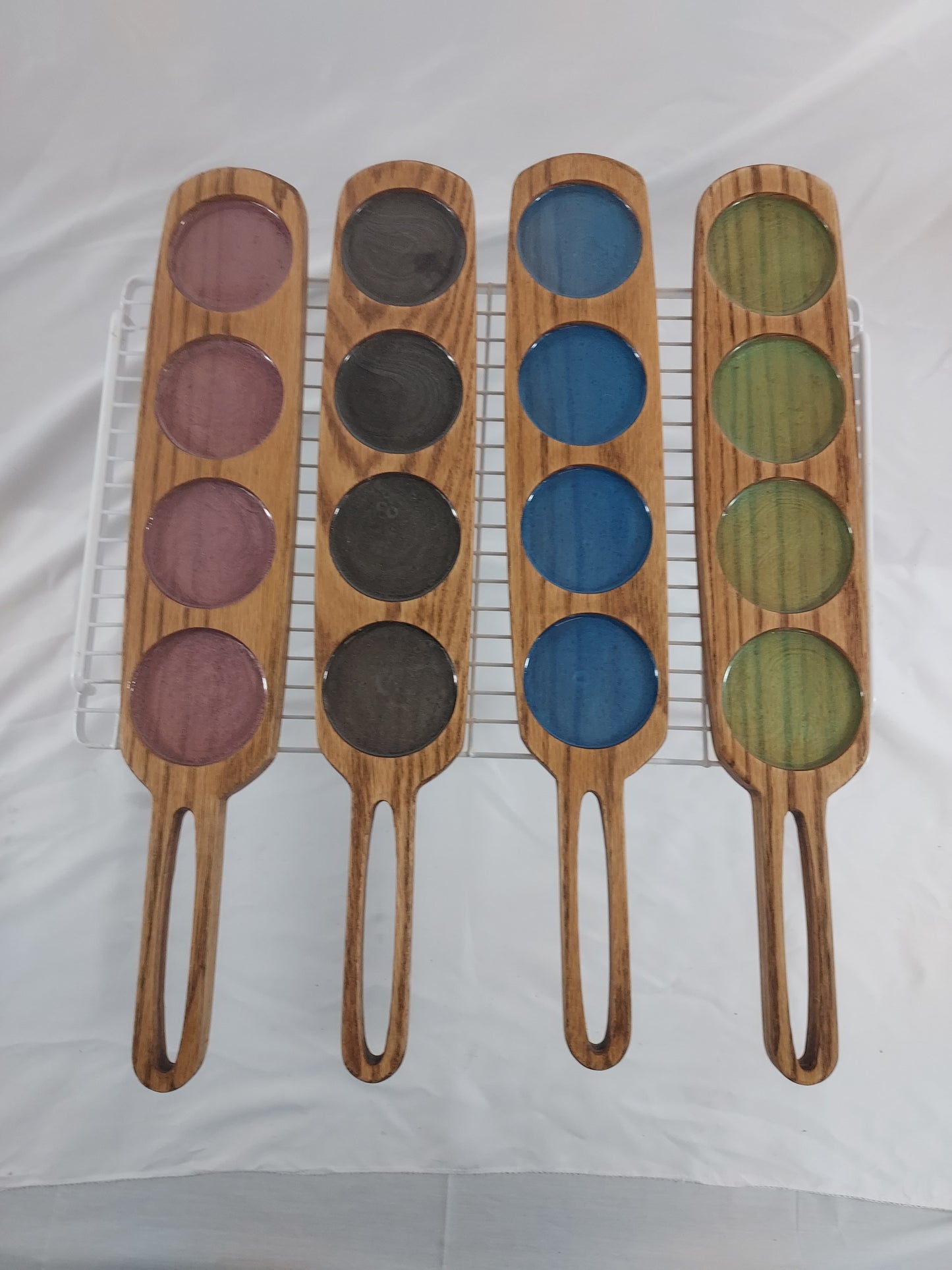 Handcrafted Oak Beer Flight Tray