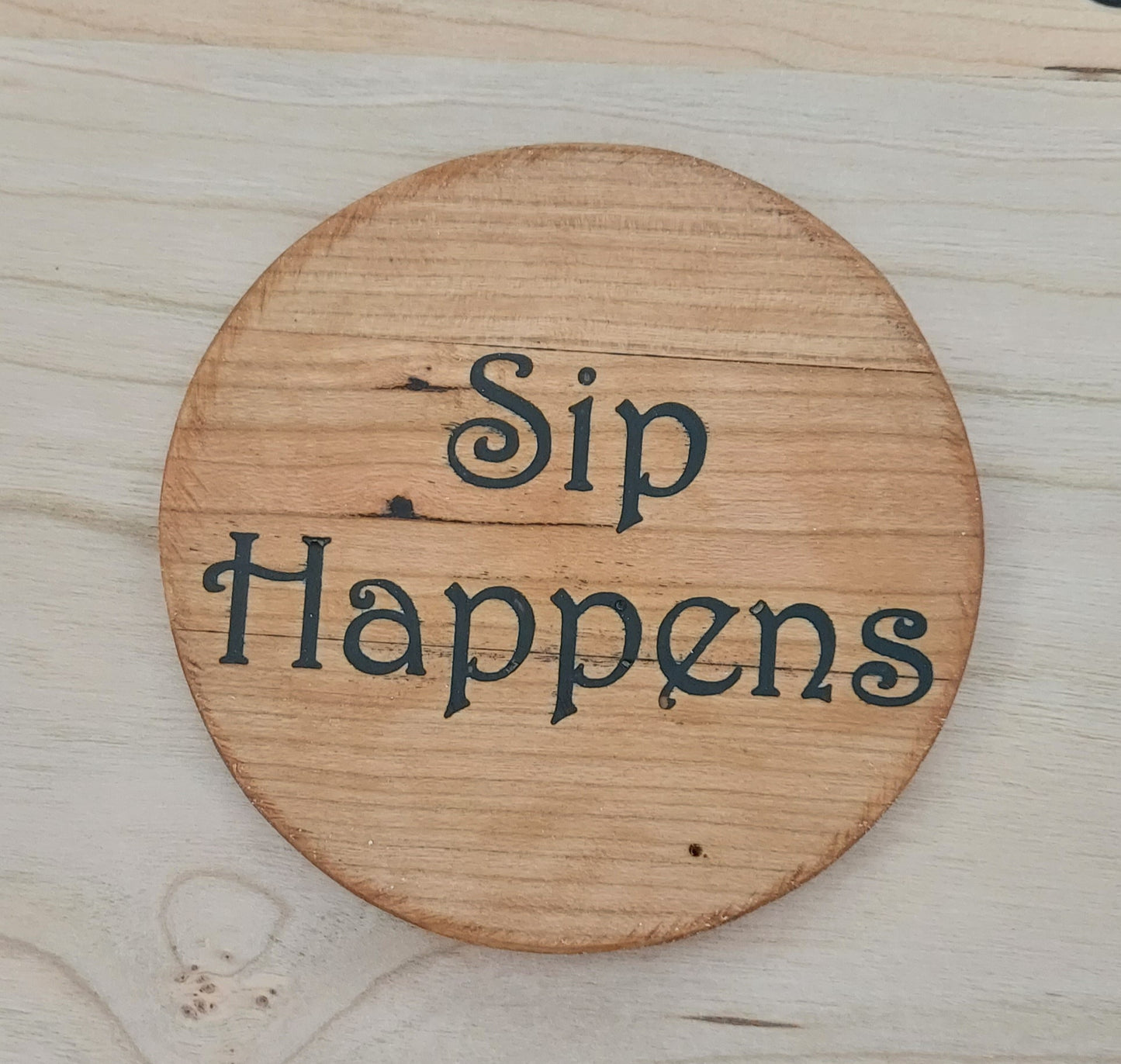 Handcrafted Cherry Hardwood Tennessee Coaster Set — Set of 6