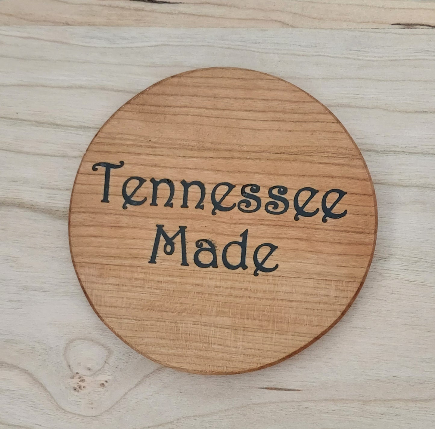 Handcrafted Cherry Hardwood Tennessee Coaster Set — Set of 6