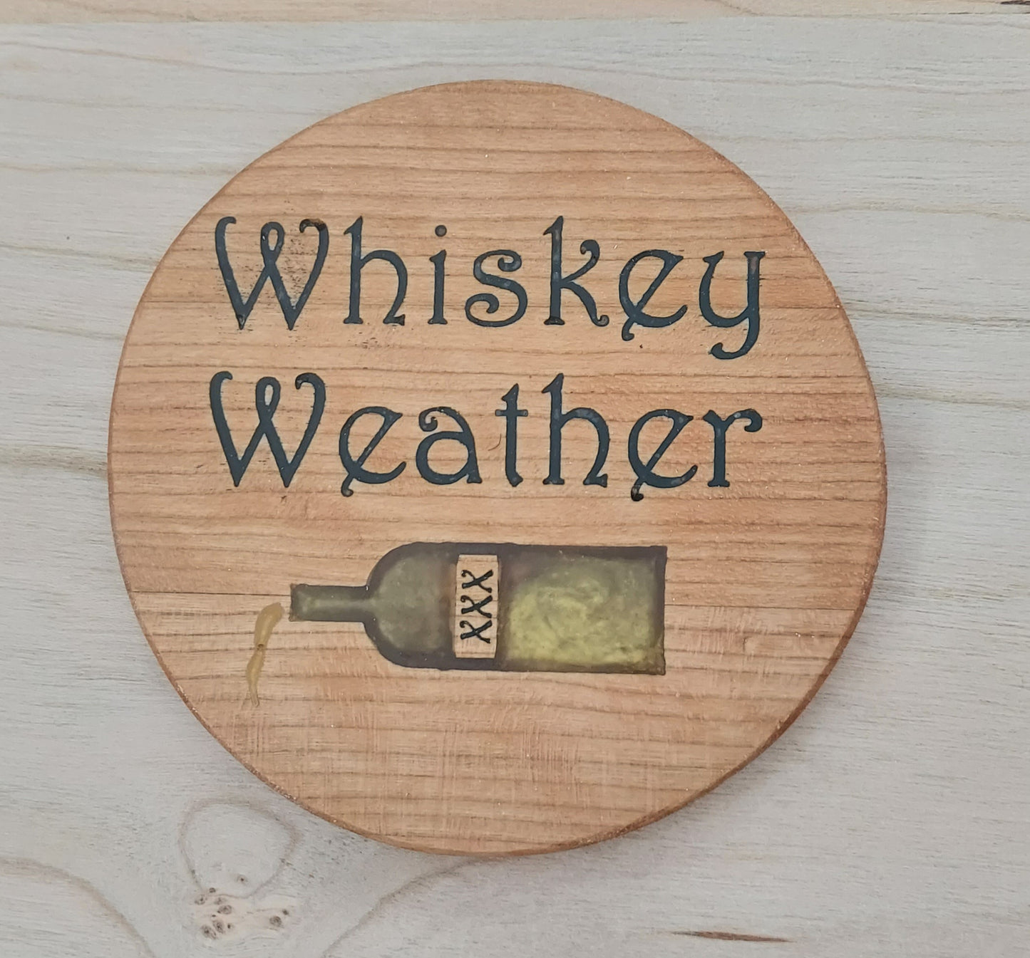 Handcrafted Cherry Hardwood Tennessee Coaster Set — Set of 6