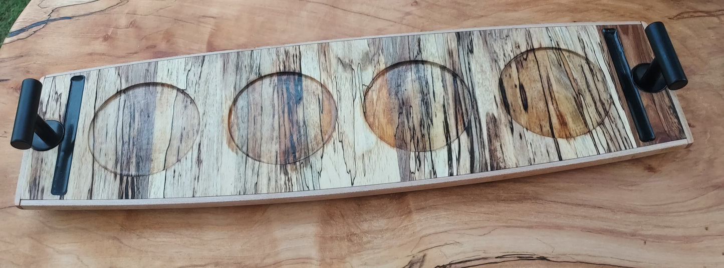 Spalted Hickory Serving Tray | Handcrafted Hardwood | Made in Chattanooga