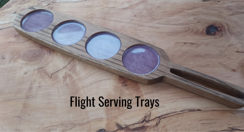 Handcrafted Oak Beer Flight Tray