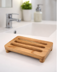 Cedar Soap Dish – Handcrafted Natural Wood Soap Saver