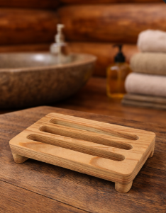Cedar Soap Dish – Handcrafted Natural Wood Soap Saver