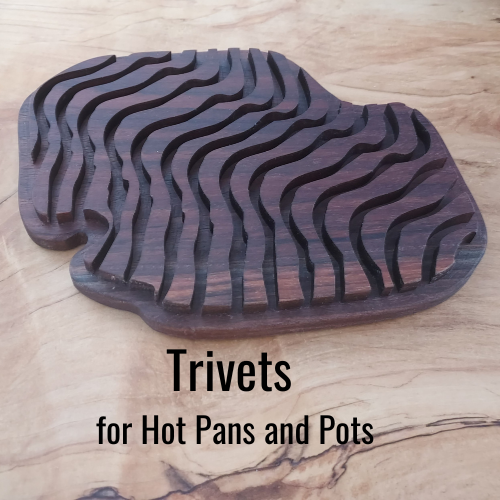 Handcrafted Walnut Wave Trivet