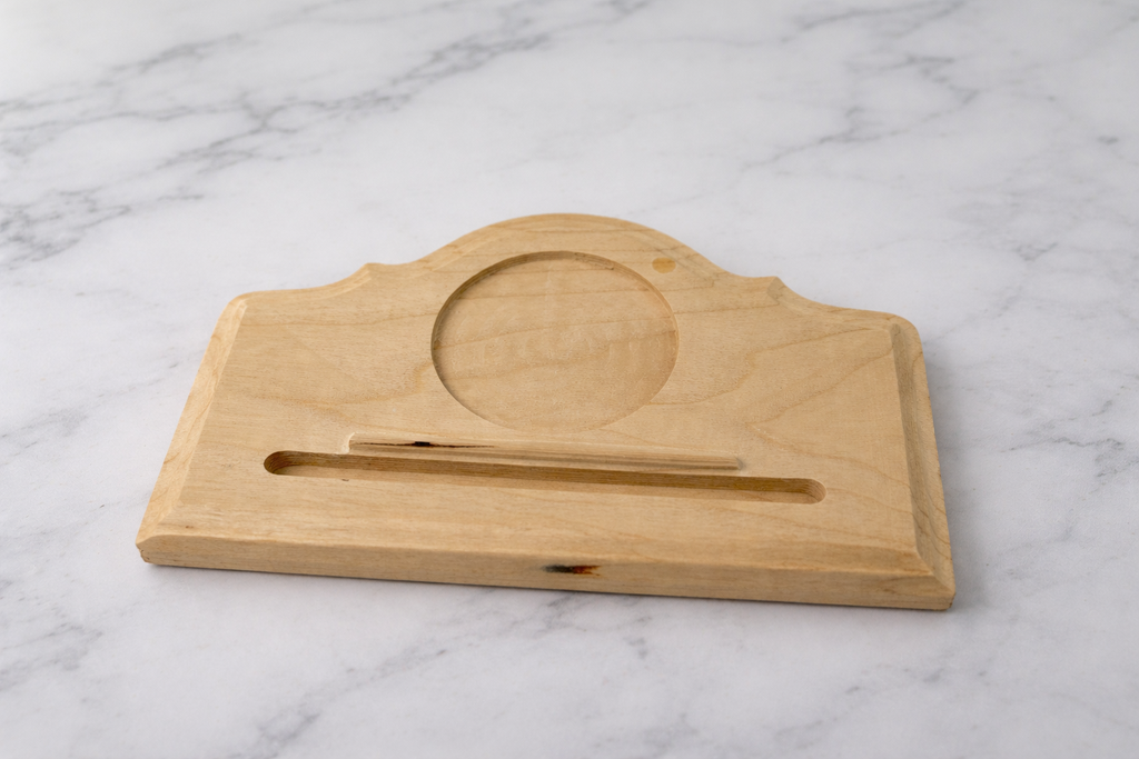 Unfinished CANDLE HOLDER Cherry Wood Display Base