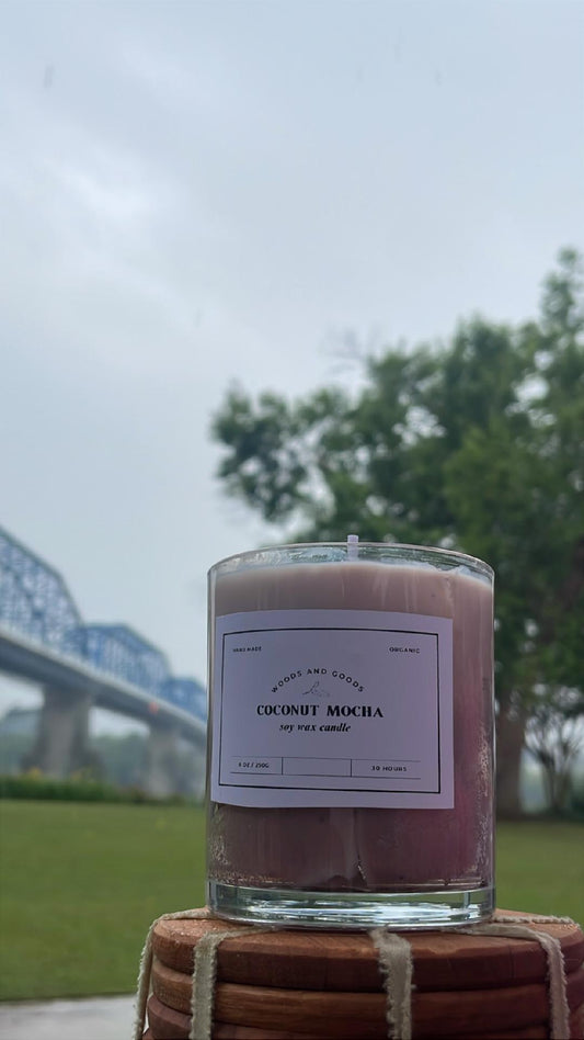 Iced Coconut Mocha | Hand-Poured Soy Candle | Summer Collection