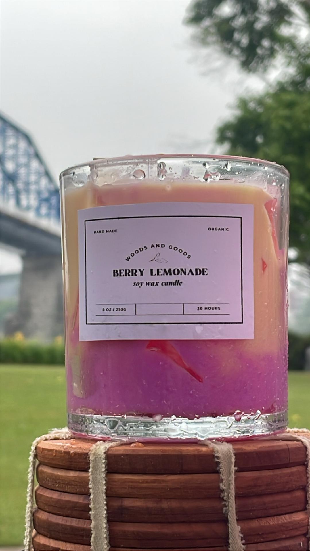 Iced Berry Lemonade | Hand-Poured Soy Candle | Summer Collection